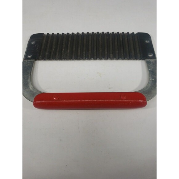 Vintage Huot Serrater Meat Tenderizer Red Plastic Handle Stainless Steel USA MCM - Picture 9 of 11